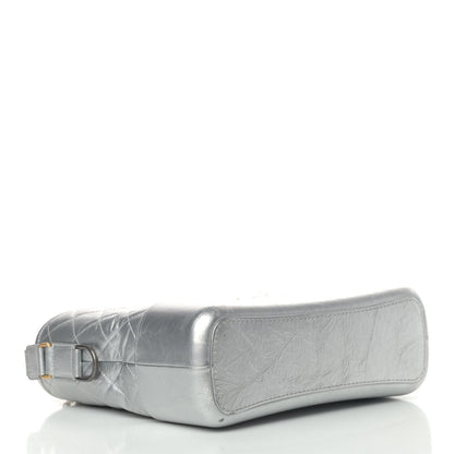 Chanel Metallic Lambskin Calfskin Quilted Medium Gabrielle Hobo Silver 3 of 6