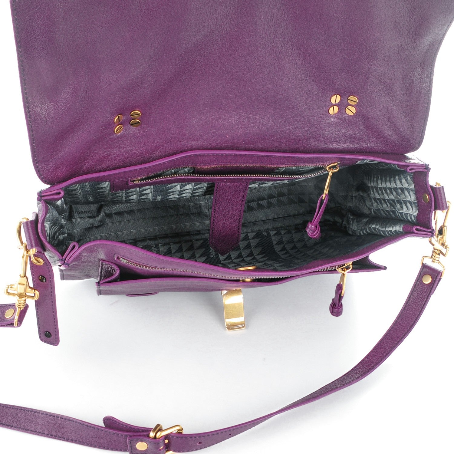 Proenza Schouler Lambskin Medium PS1 Satchel Grape Jam 5 of 8