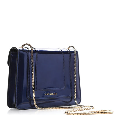 Bulgari Patent Serpenti Forever Crossbody Blue 2 of 10