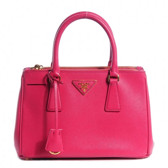 Saffiano Lux Mini Double Zip Tote Peonia