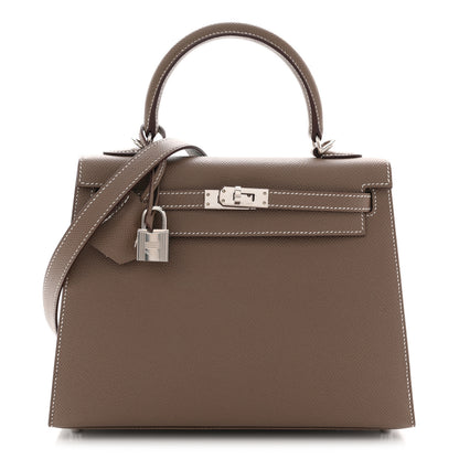 Hermes Epsom Kelly Sellier 25 Etoupe 1 of 11