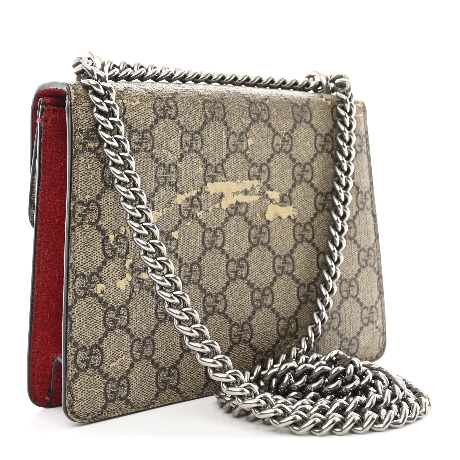 Gucci GG Supreme Monogram Mini Dionysus Shoulder Bag Hibiscus Red 3 of 14