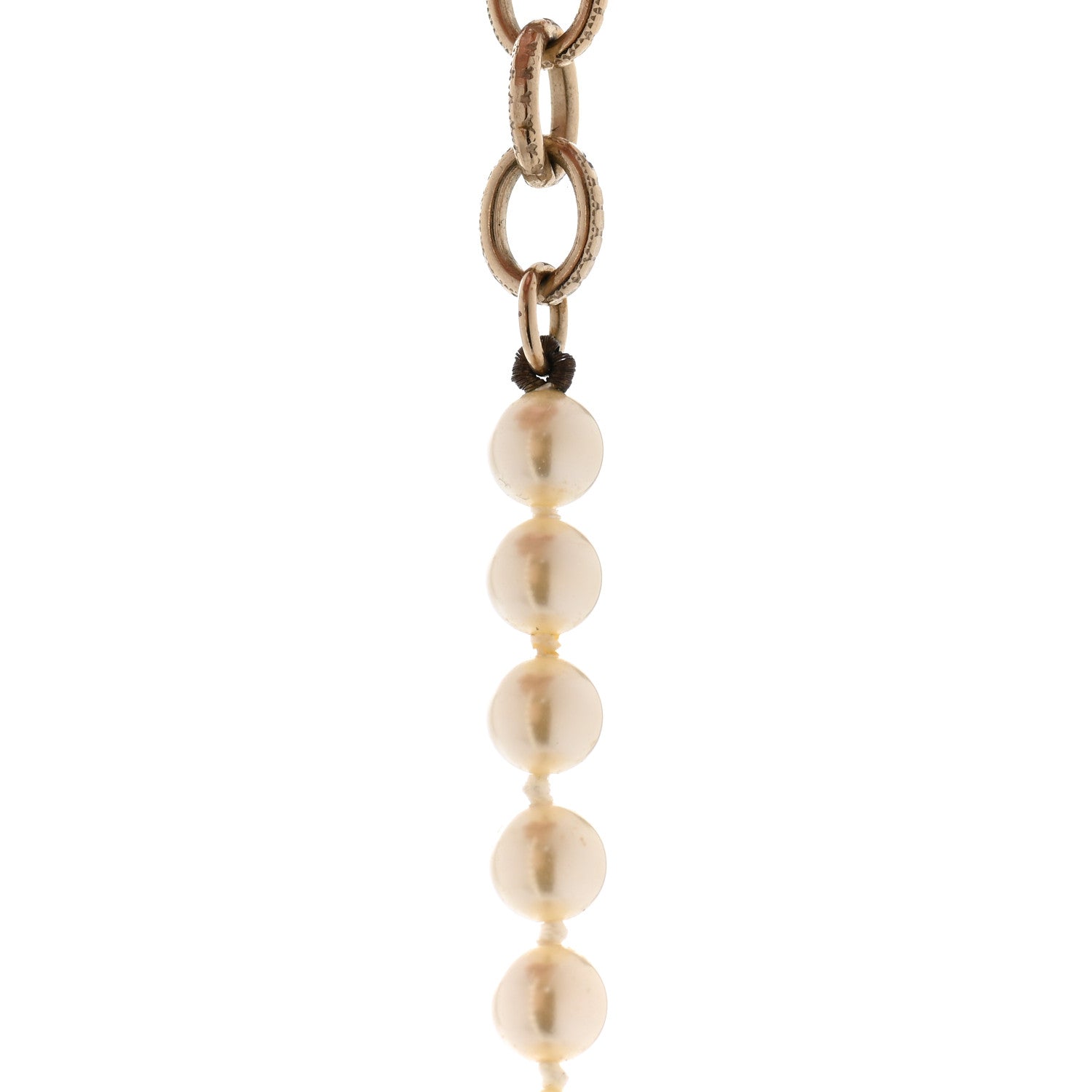 Chanel Pearl CC 100th Anniversary Necklace Light Gold 7 of 8