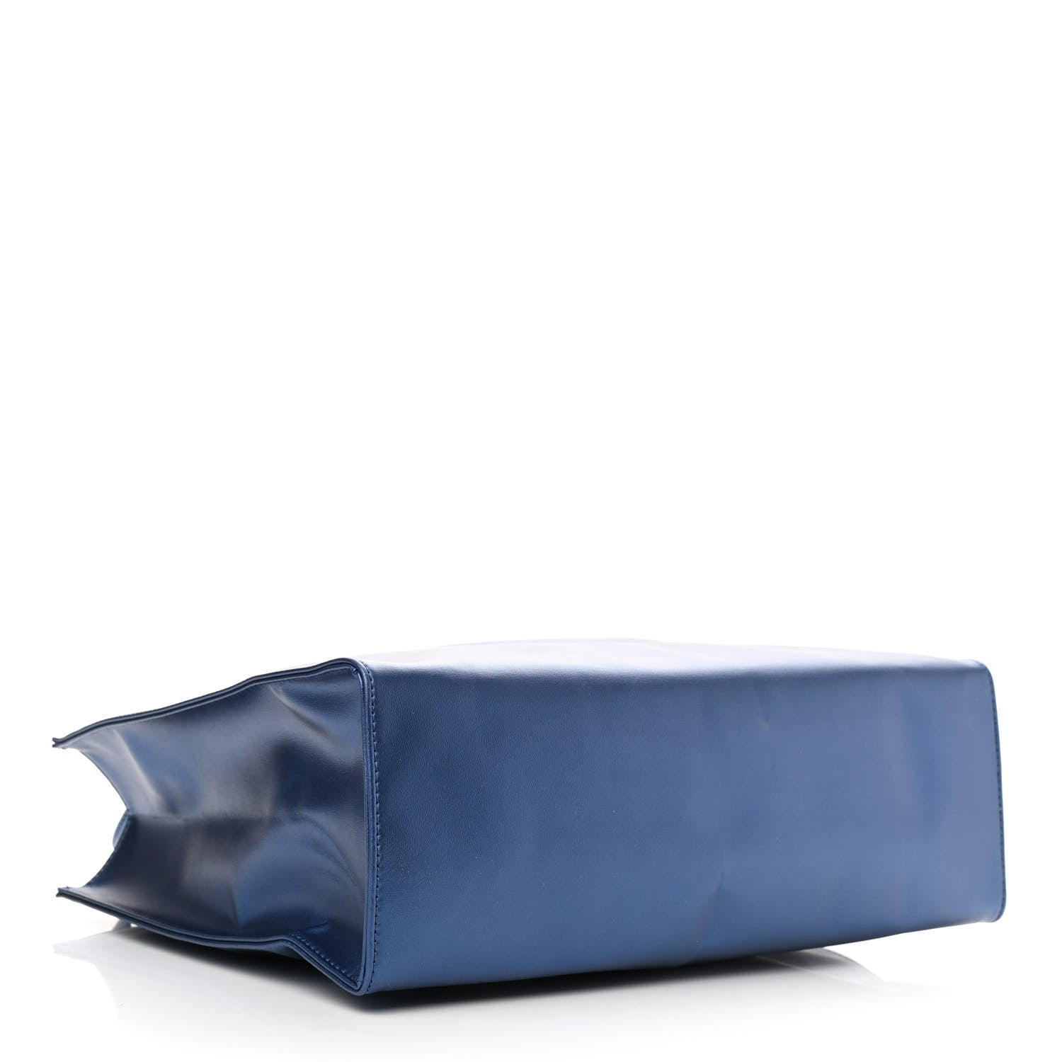 Telfar Metallic Vegan Leather Medium Shopping Bag Cobalt 4 of 9