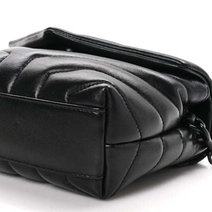 Saint Laurent Calfskin Y Quilted Monogram Monochrome Toy Loulou Crossbody Bag Black 10 of 10