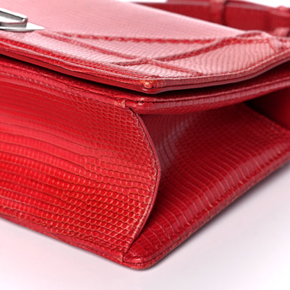Christian Dior Lizard Medium Diorama Flap Bag Red 8 of 9