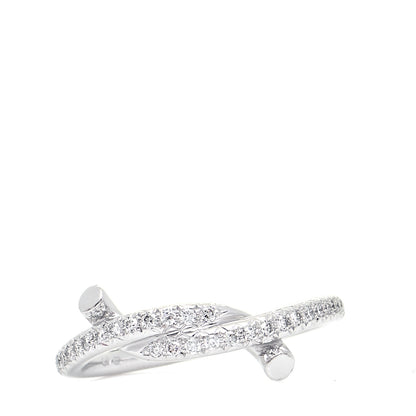 Cartier 18K White Gold Diamond Entrelaces Ring 57 8 1 of 7