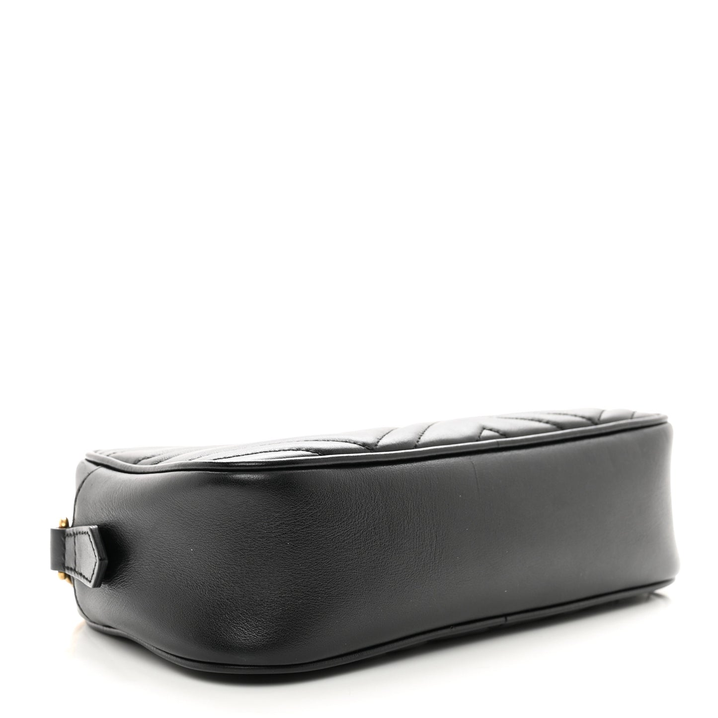 Calfskin Matelasse Small GG Marmont Chain Shoulder Bag Black