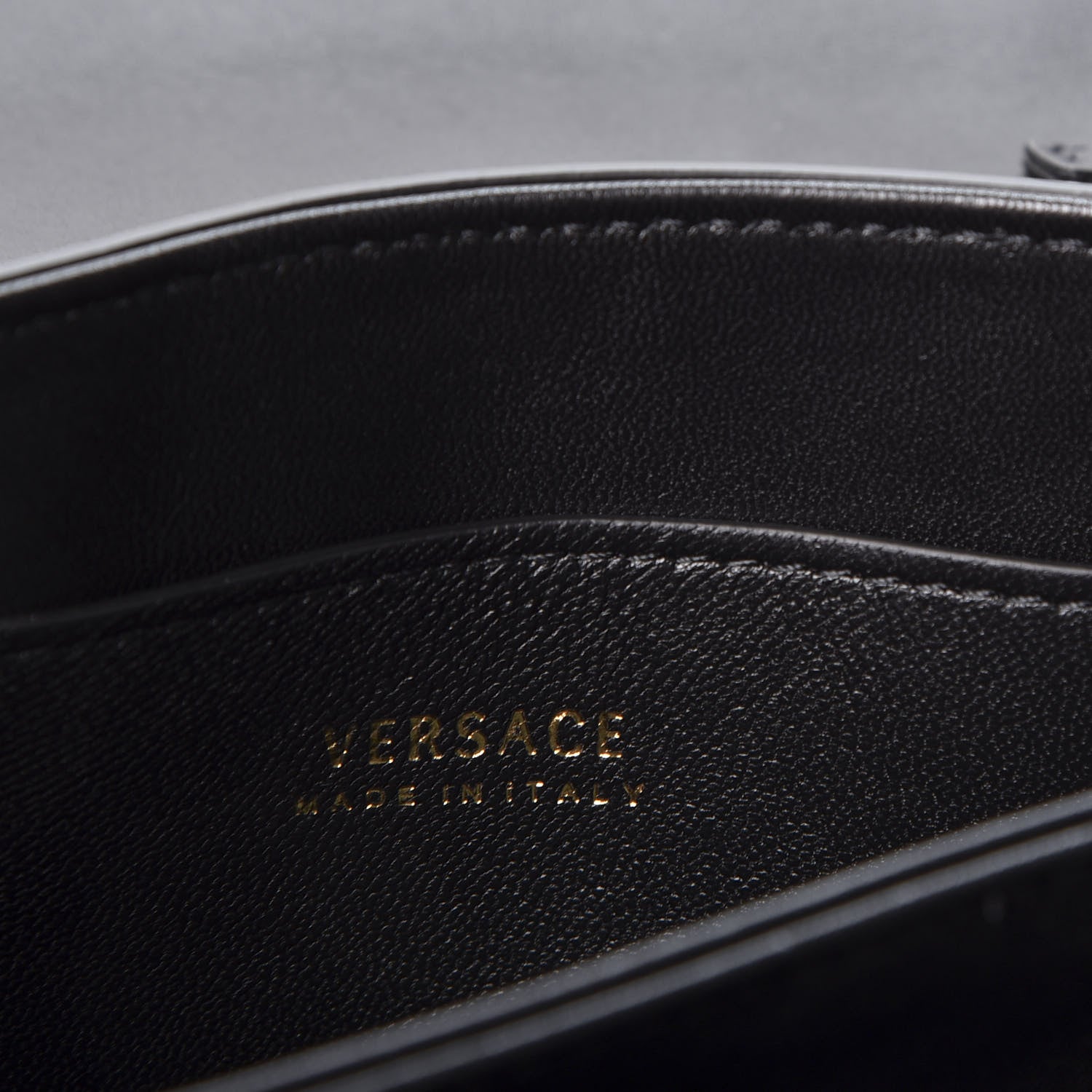 Versace Vitello Virtus Chain Clutch Black 5 of 10