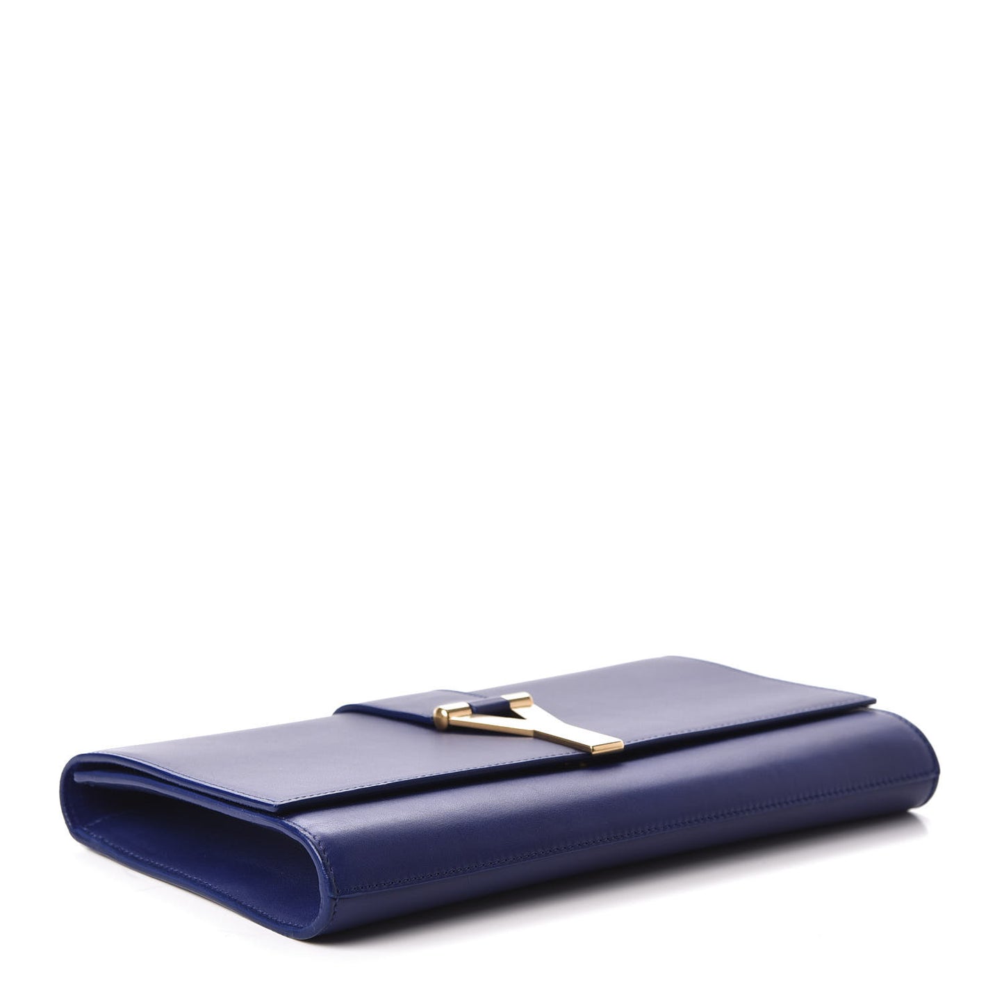 Calfskin Classic Y Ligne Clutch Royal Blue