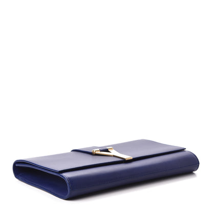Saint Laurent Calfskin Classic Y Ligne Clutch Royal Blue 4 of 9