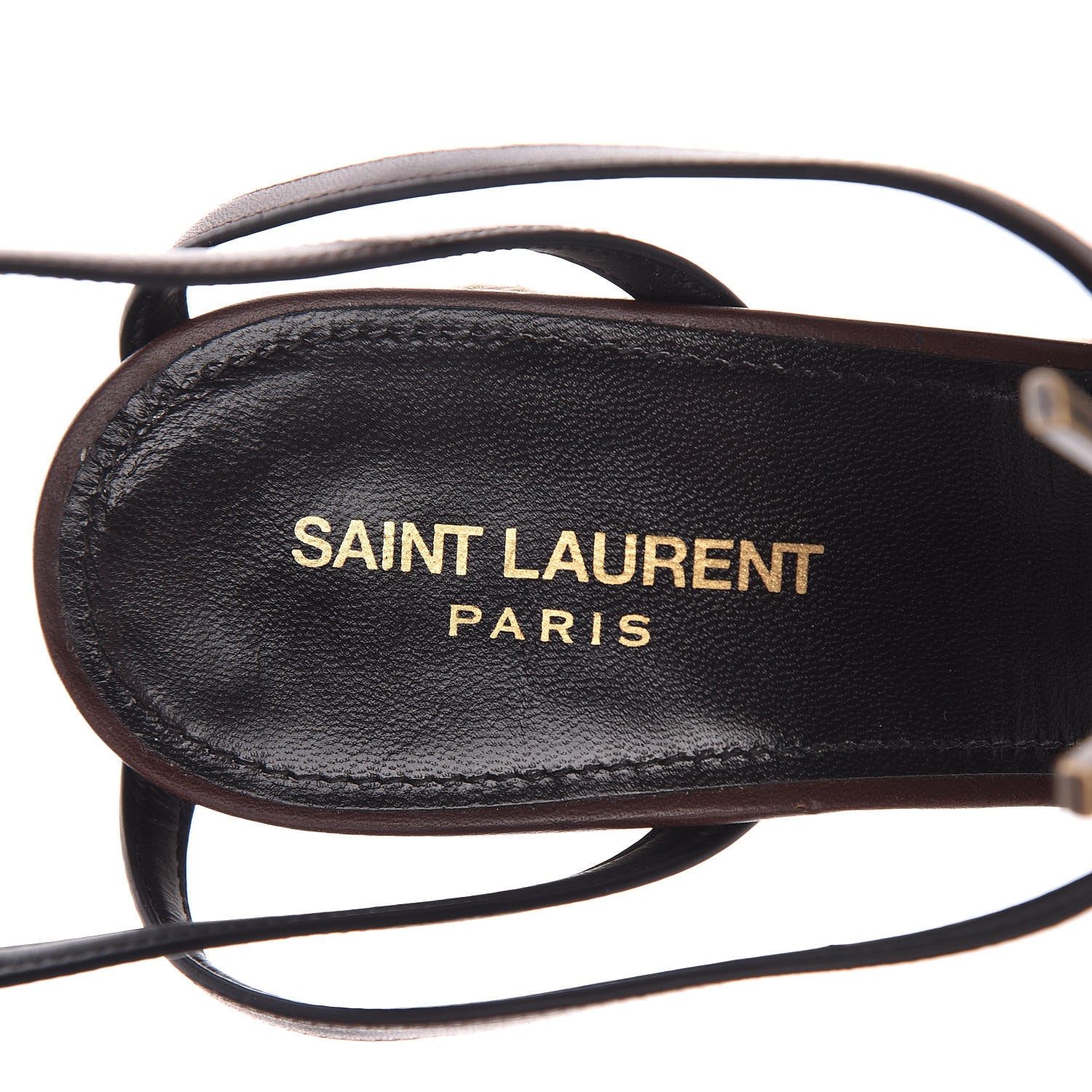 Saint Laurent Calfskin Cassandra Espadrille 105 Wedges 41.5 Chocolate 7 of 12