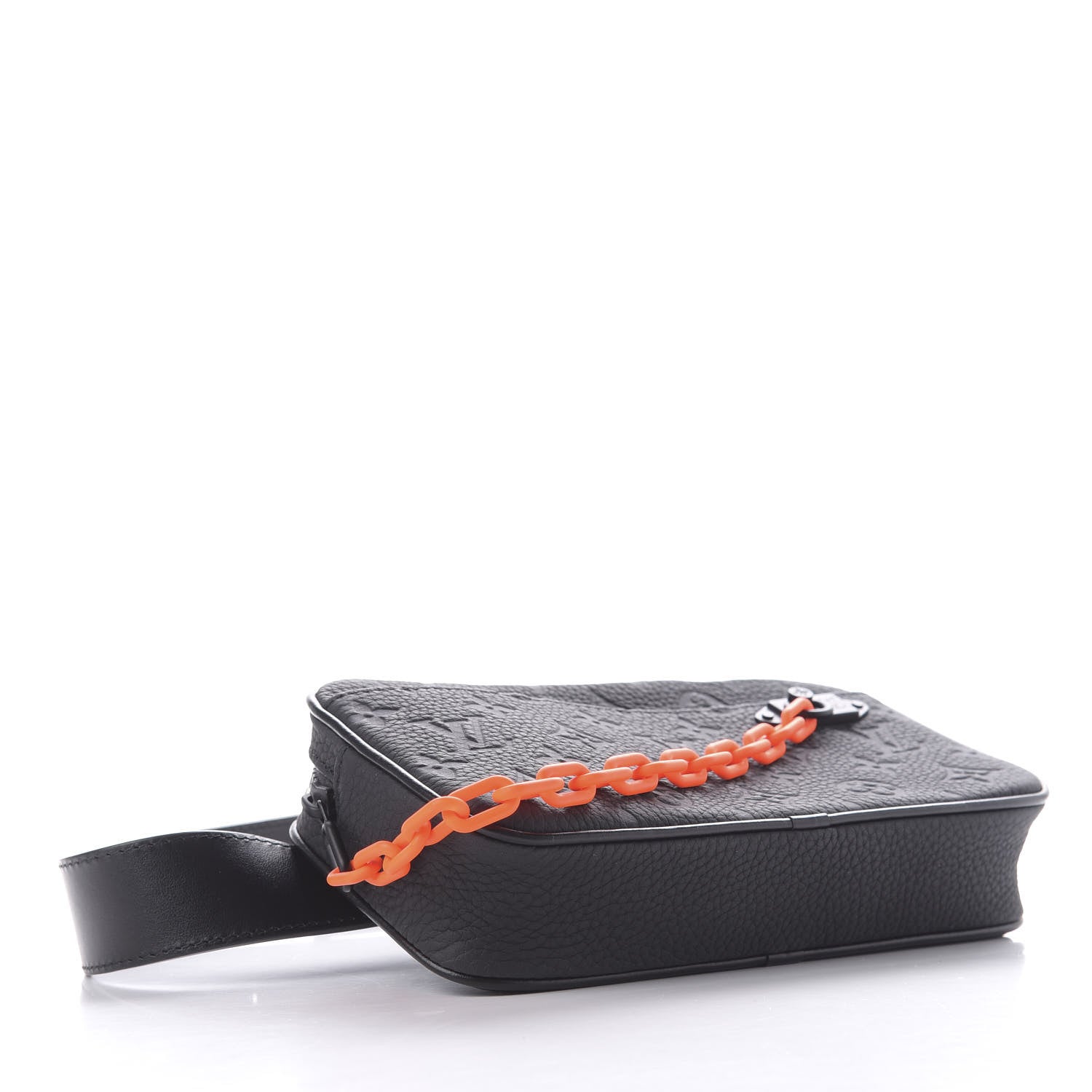 Louis Vuitton Taurillon Monogram Uniformes Solar Ray Soft Pochette Volga Belt Bag Black 3 of 9
