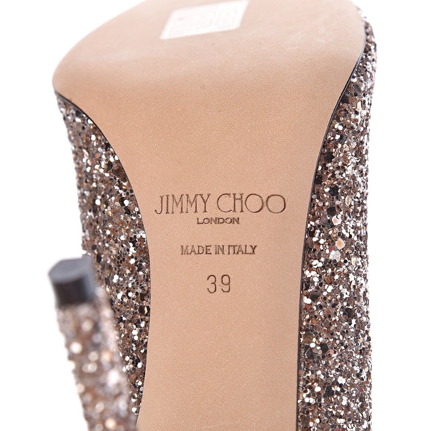 Jimmy Choo Coarse Glitter Romy 100 Pumps 39 Ballet Pink 8 of 9