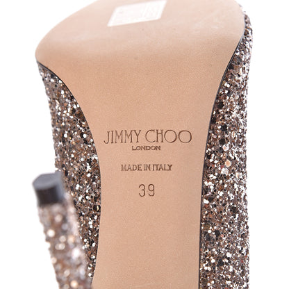 Jimmy Choo Coarse Glitter Romy 100 Pumps 39 Ballet Pink 8 of 9