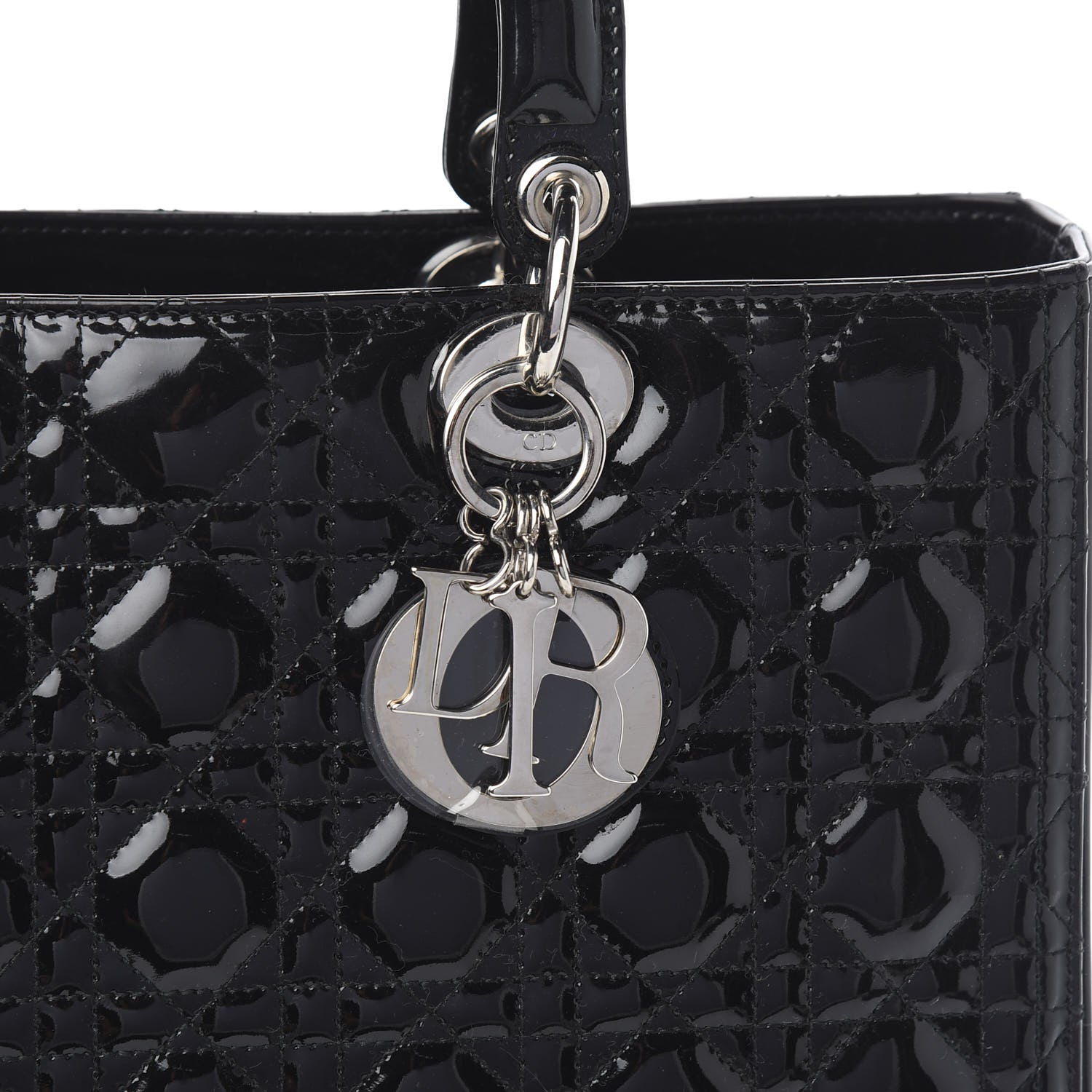 Christian Dior Patent Cannage Large Lady Dior Black 11 of 11