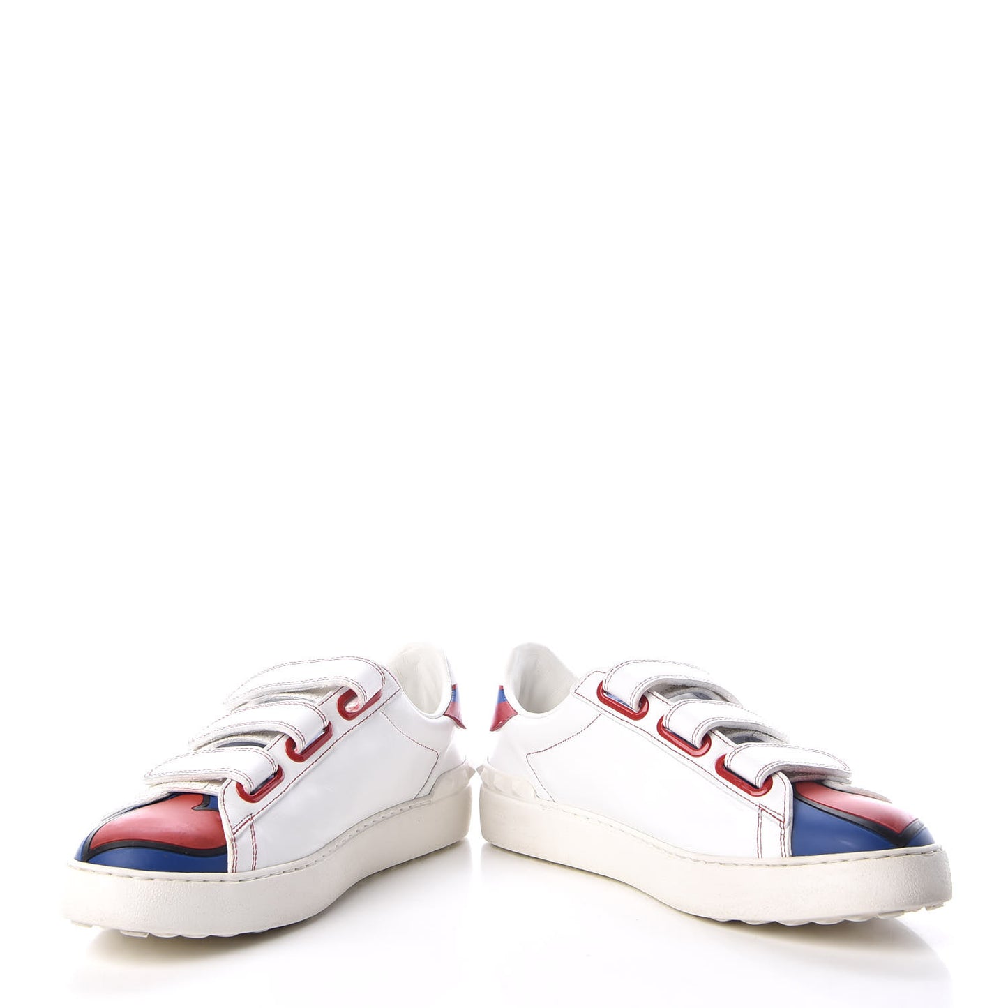 Calfskin Super Spiderman Velcro Sneakers 39.5 White