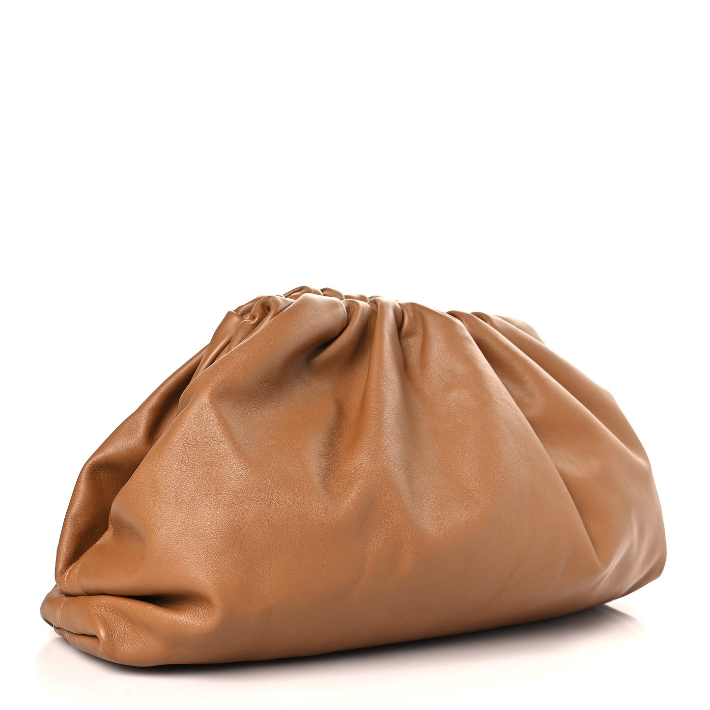 Smooth Butter Calf The Pouch Oversized Clutch Cammello