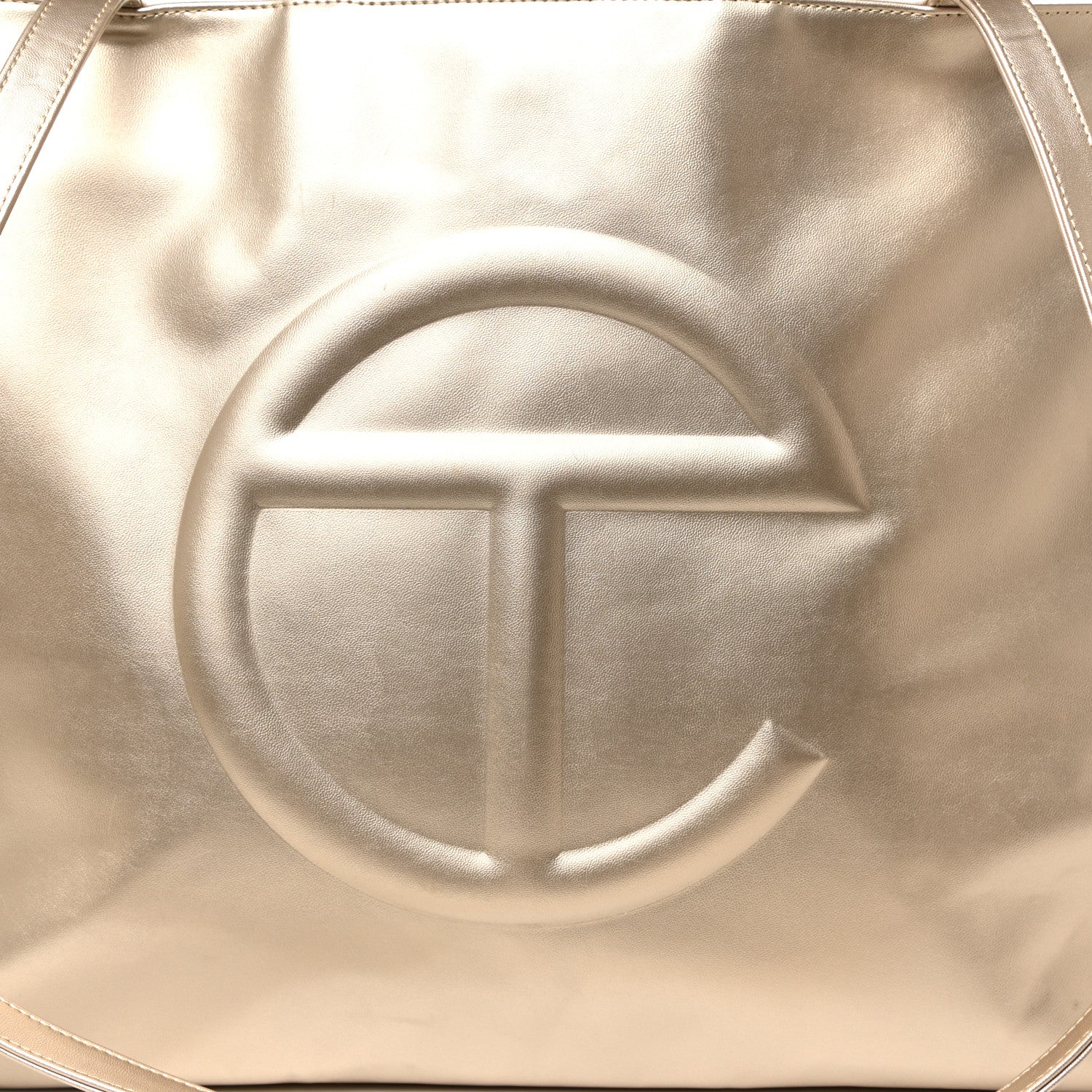Telfar Metallic Vegan Leather Large Shopping Bag Gold 7 of 22