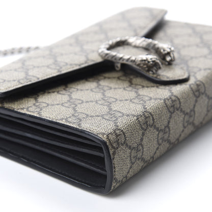Gucci GG Supreme Monogram Mini Dionysus Chain Wallet Beige Black 6 of 11
