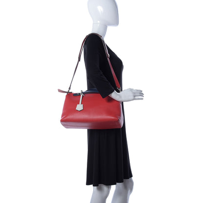 Fendi Vitello Dolce 4 Color Large By The Way Boston Bag Caipiroska Blue Multicolor 2 of 11