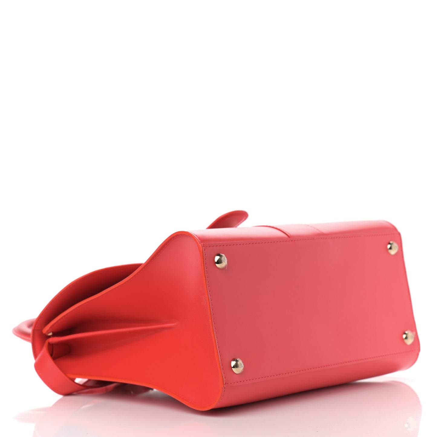Box Calfskin MM Brillant Satchel Red