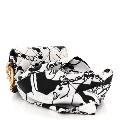 Chanel Canvas Printed Deer Coco Mini Crossbody Flap Gray Black 3 of 10