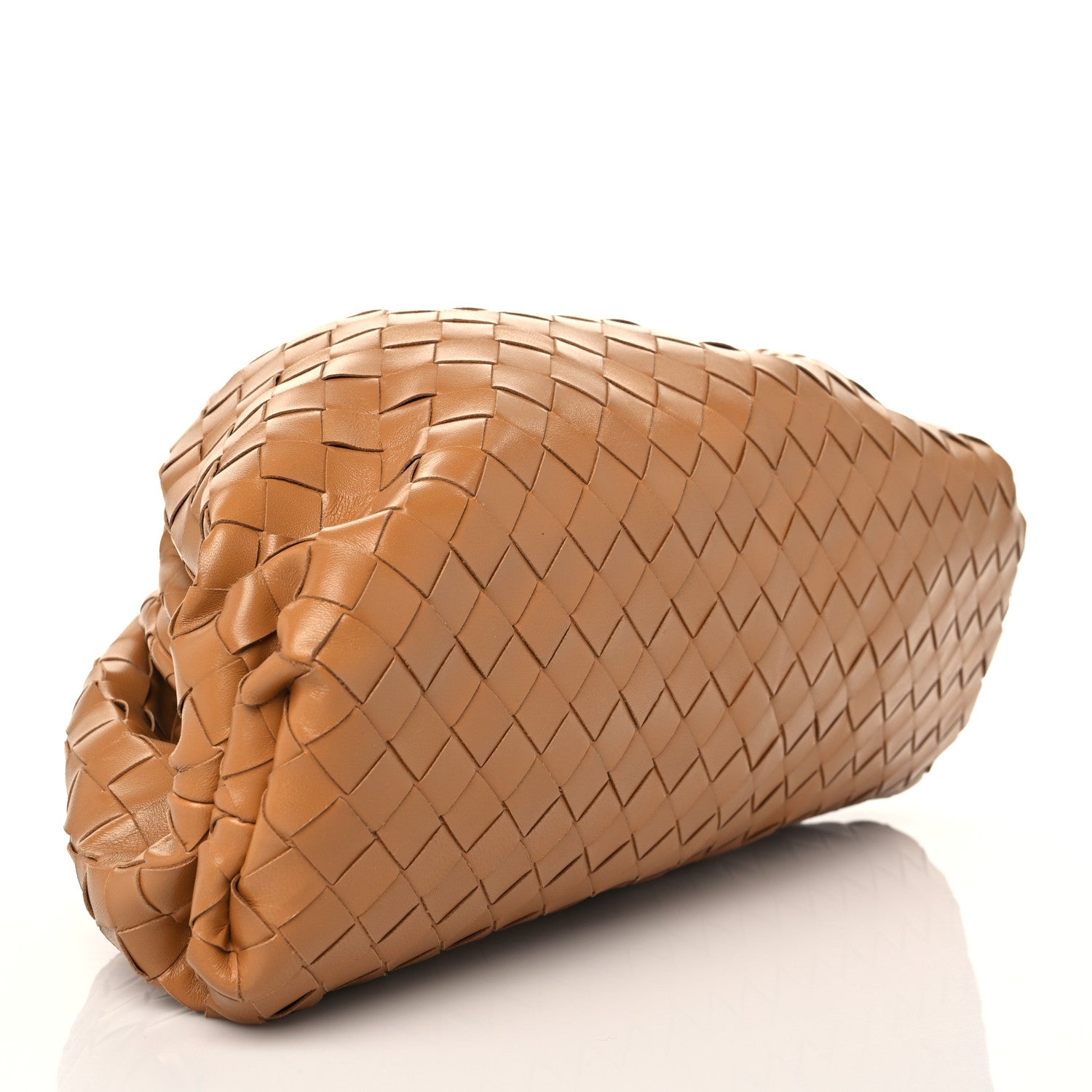 Bottega Veneta Nappa Maxi Intrecciato The Pouch Oversized Clutch Caramel 3 of 7