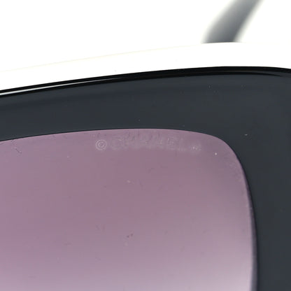 Chanel Acetate Rectangle Sunglasses 5435-A Black 7 of 8