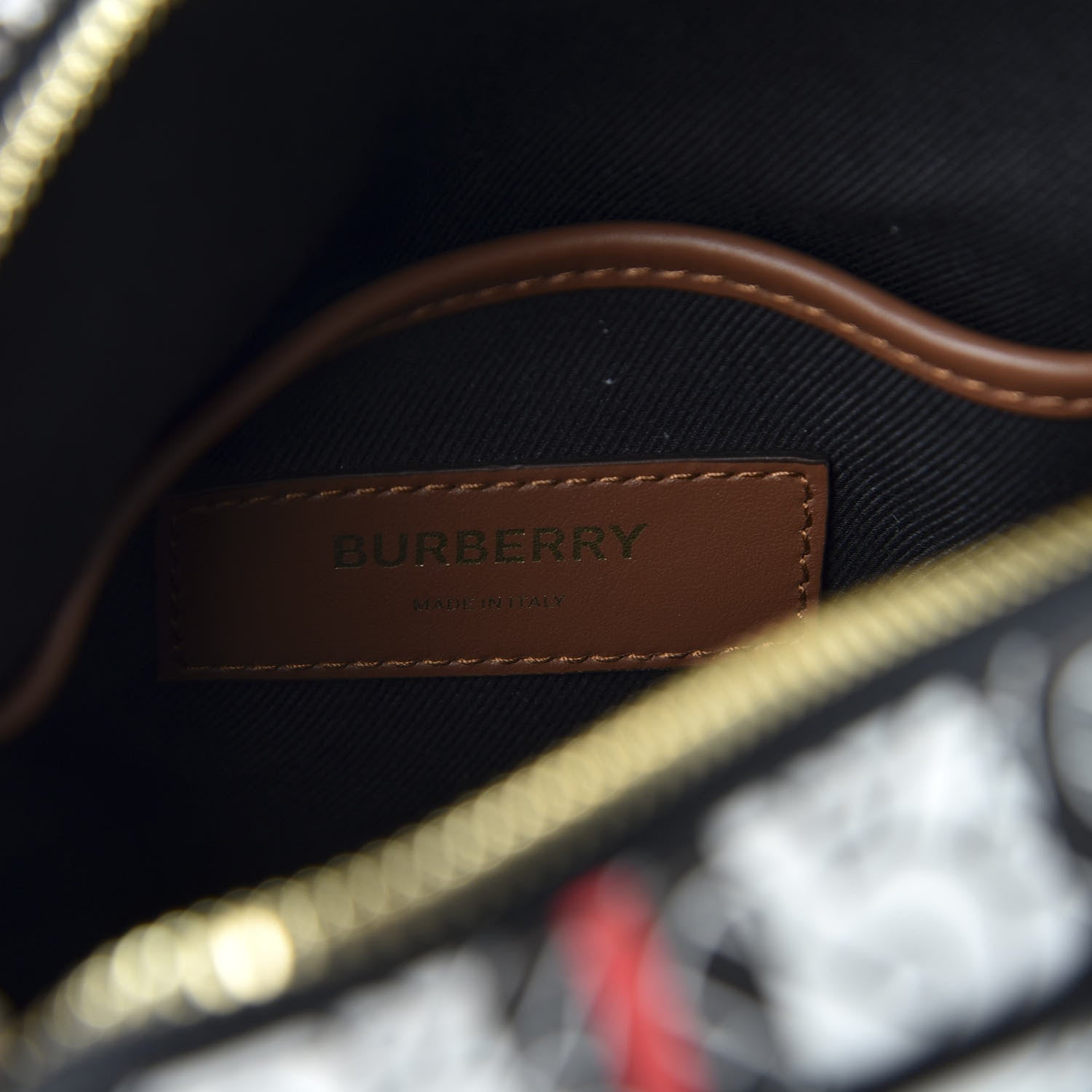 Burberry E-Canvas Monogram Stripe Thornton Messenger Bag Bridle Brown 7 of 8