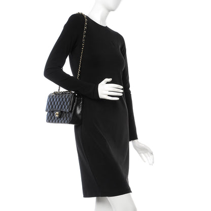 Chanel Lambskin Quilted Medium Double Flap Black 3 of 9