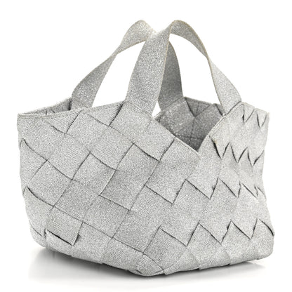 Bottega Veneta Webbing Maxi Intrecciato Mini Cassette Tote Silver 4 of 13
