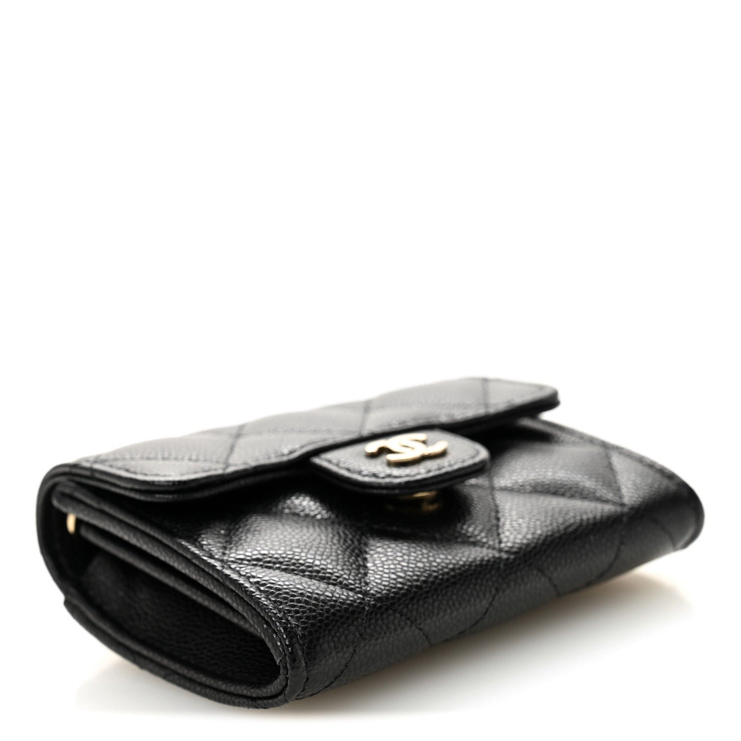 Chanel Caviar Quilted Flap Card Holder On Chain Black 4 of 11