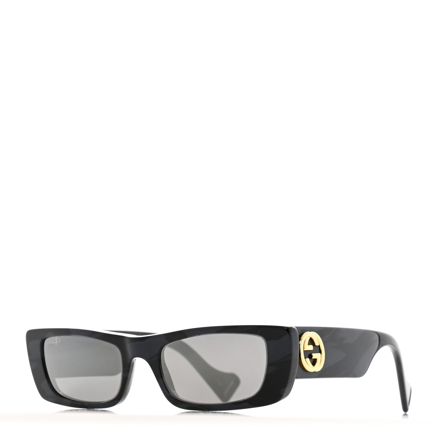 Gucci Acetate Rectangular Sunglasses GG0516S Black 1 of 8