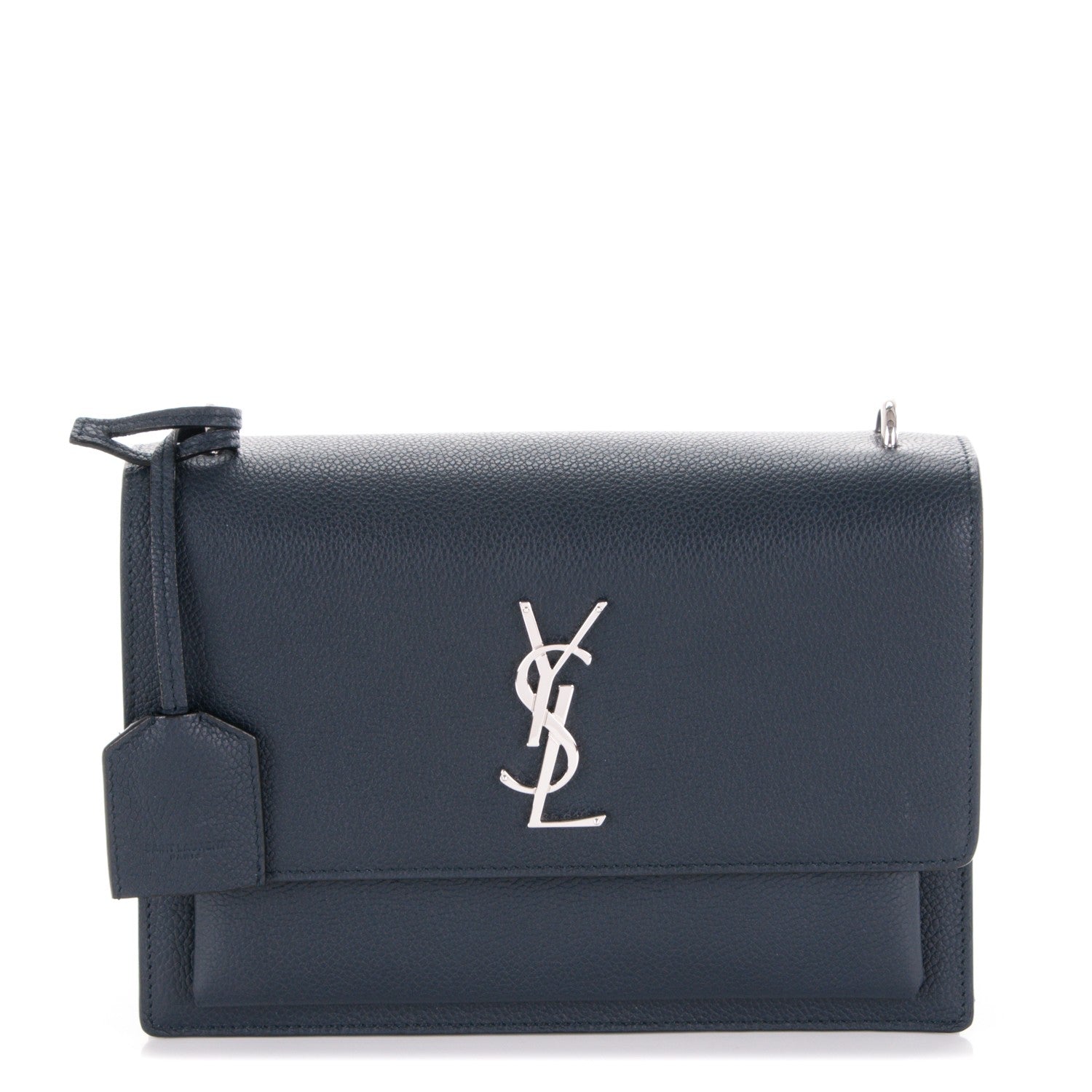 Saint Laurent Grained Calfskin Medium Monogram Sunset Navy Blue 1 of 5