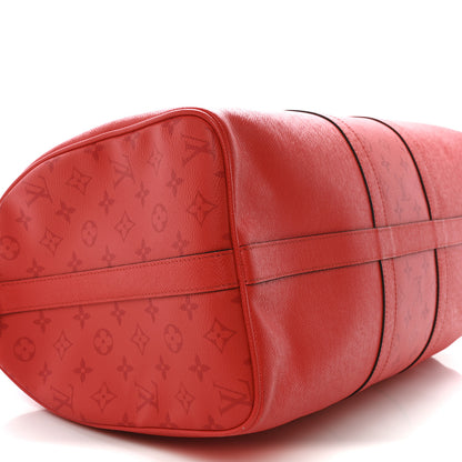 Louis Vuitton Taigarama Keepall Bandouliere 50 Fire Red 8 of 9