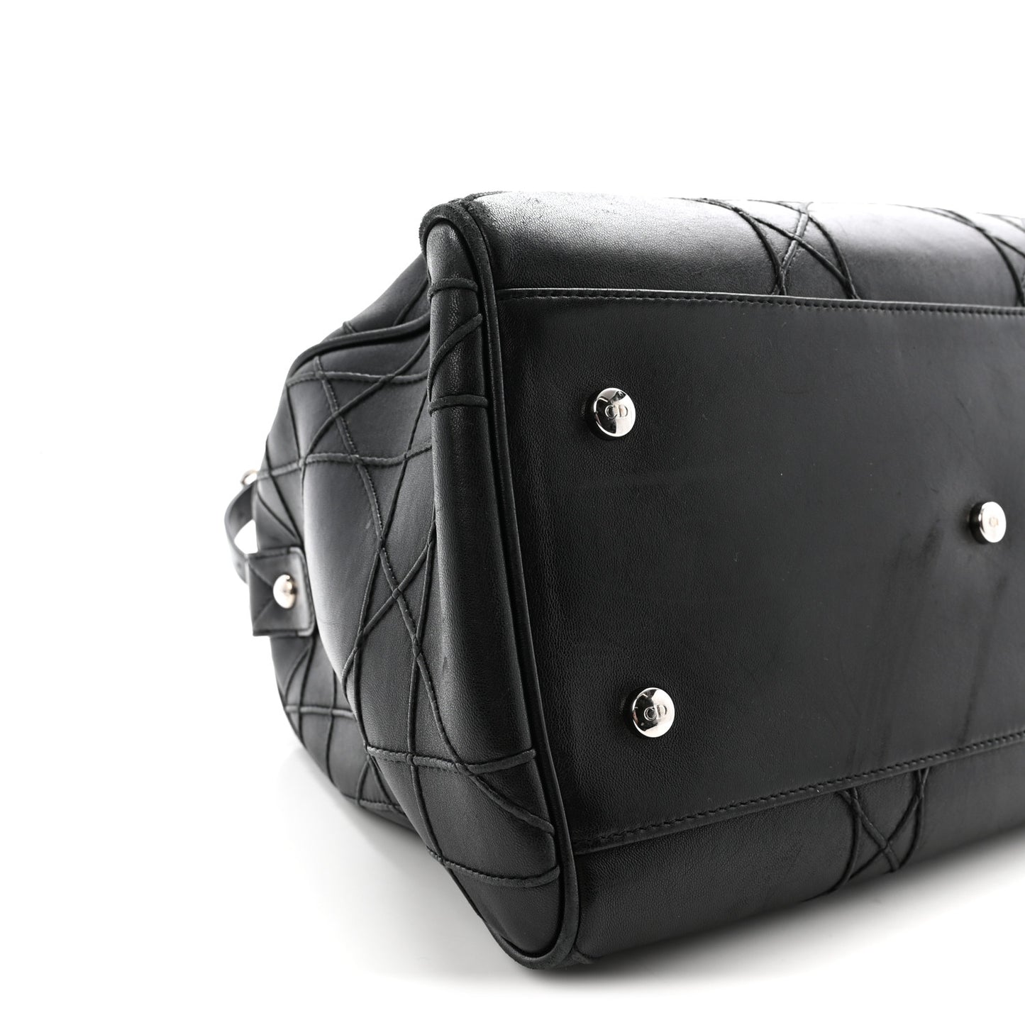 Lambskin Cannage Granville Polochon Black