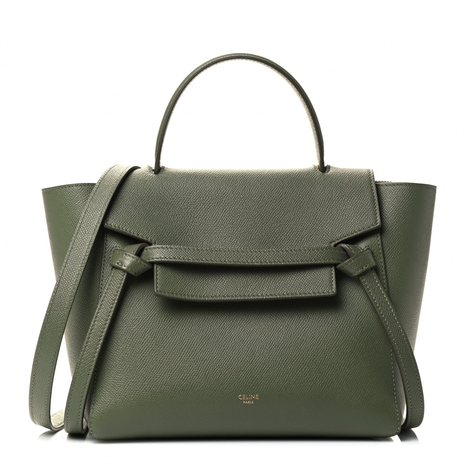 Celine Grained Calfskin Micro Belt Bag Army Green 1 of 4