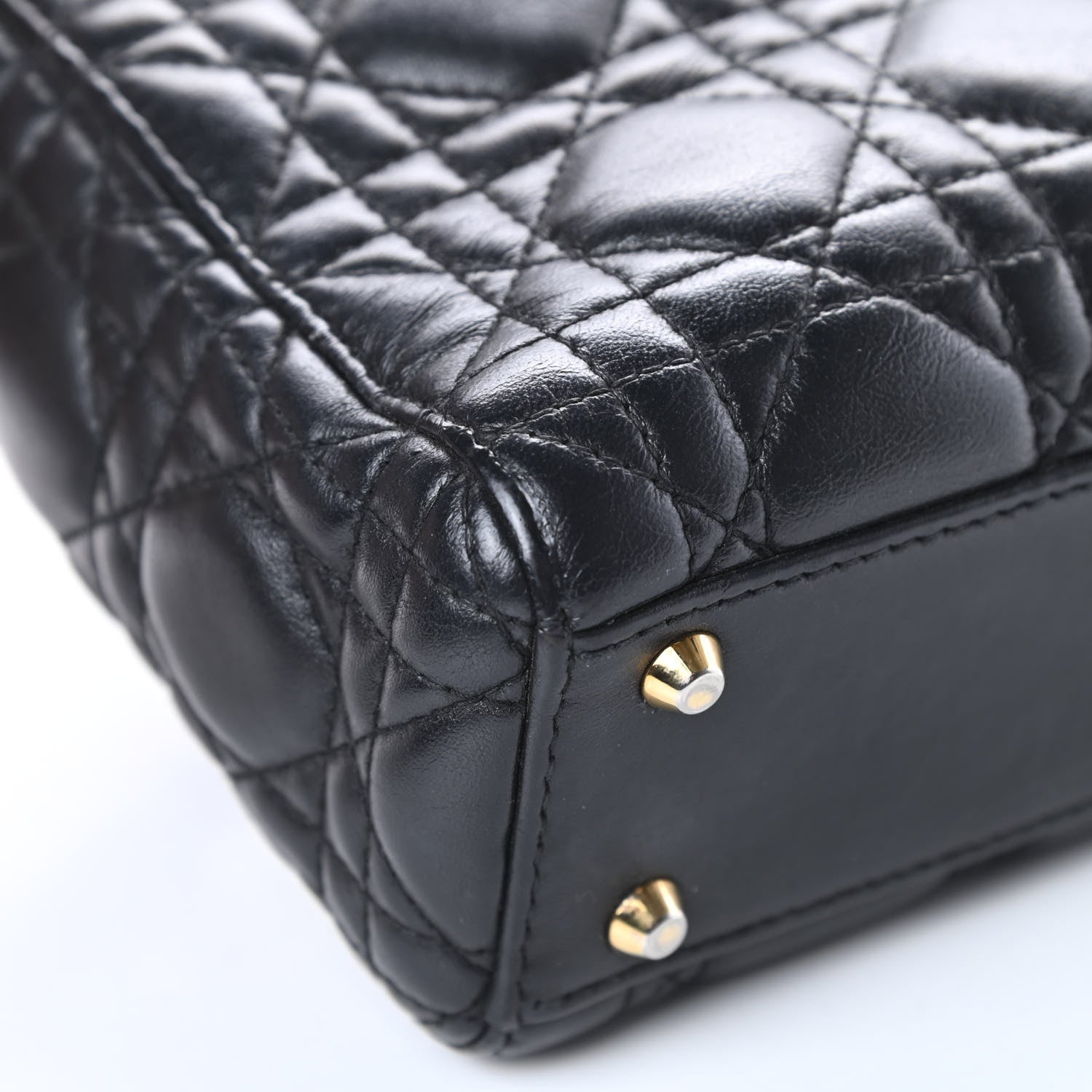 Christian Dior Lambskin Cannage Mini Lady Dior Black 9 of 24