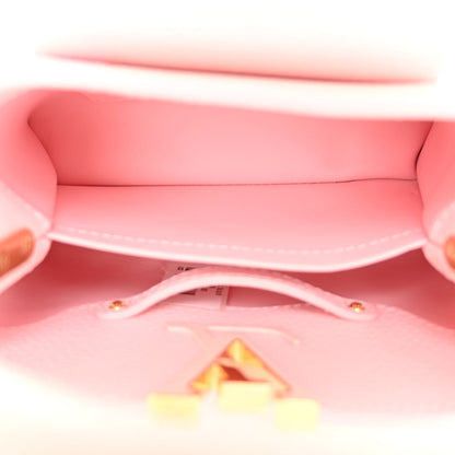 Louis Vuitton Taurillon Karung Patchwork Mini Capucines Pink 5 of 9