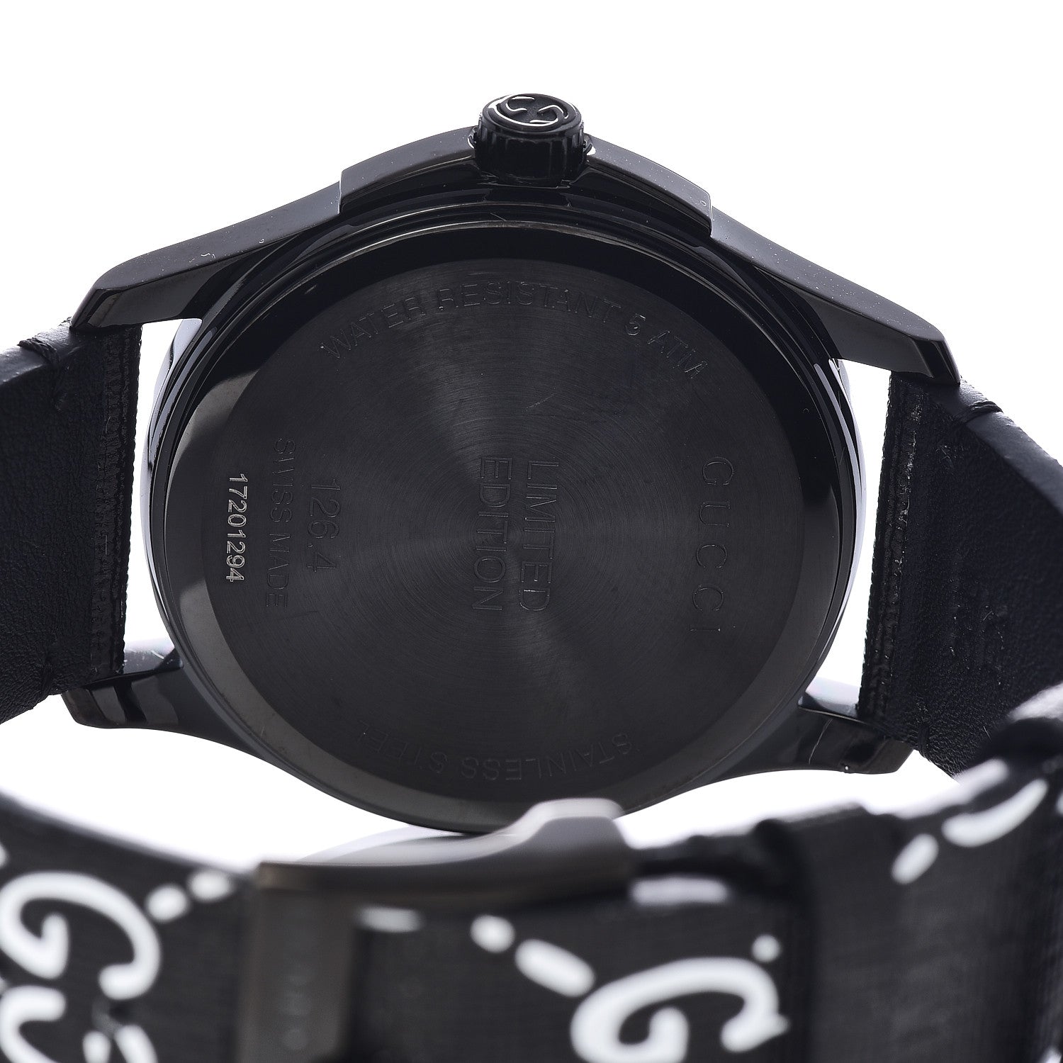 Gucci PVD Stainless Steel Canvas 38mm G-Timeless Ghost Quartz Watch Black 5 of 6