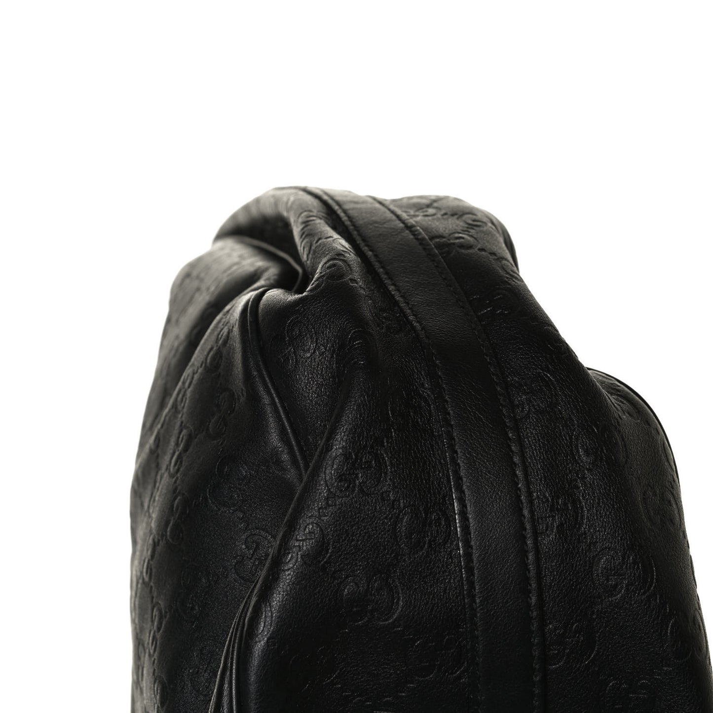 Guccissima Large GG Twins Hobo Black