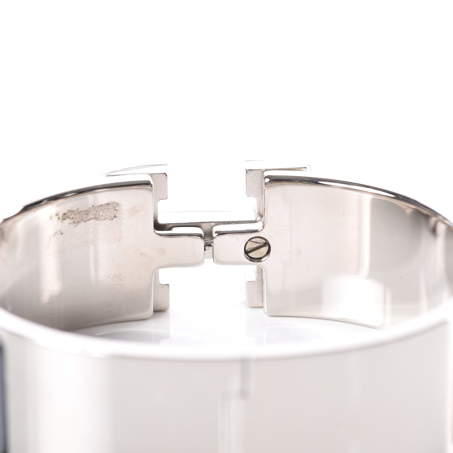 Hermes Enamel Wide Clic Clac H Bracelet GM Ardoise 3 of 4