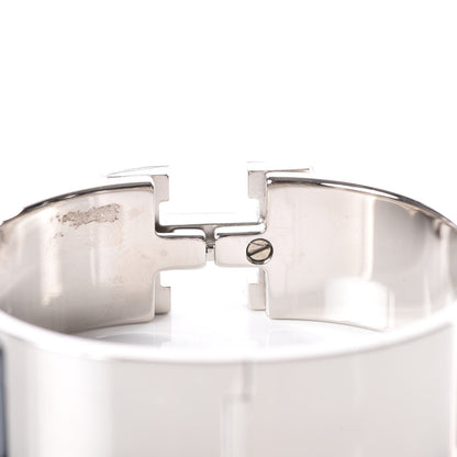 Hermes Enamel Wide Clic Clac H Bracelet GM Ardoise 3 of 4