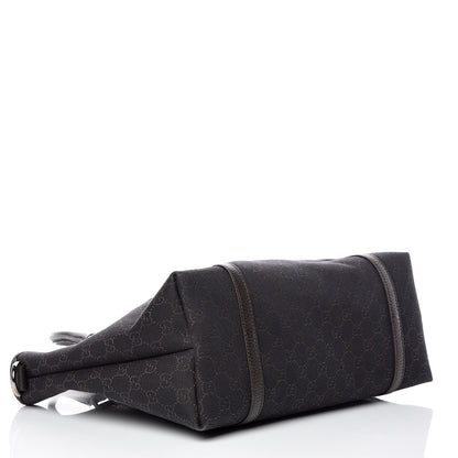 Gucci Denim Dollar Calfskin GG Monogram Medium Joy Tote Brown 4 of 13