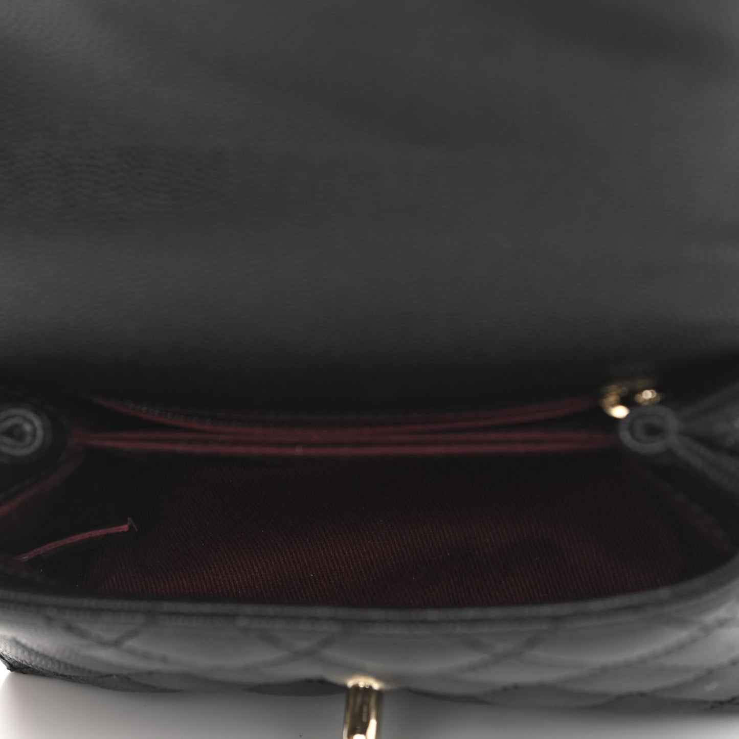 Caviar Quilted Extra Mini Coco Handle Flap Black