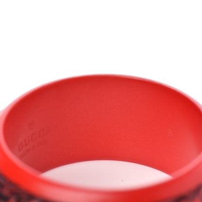 Gucci Resin Interlocking G Flora Bracelet Red 5 of 6