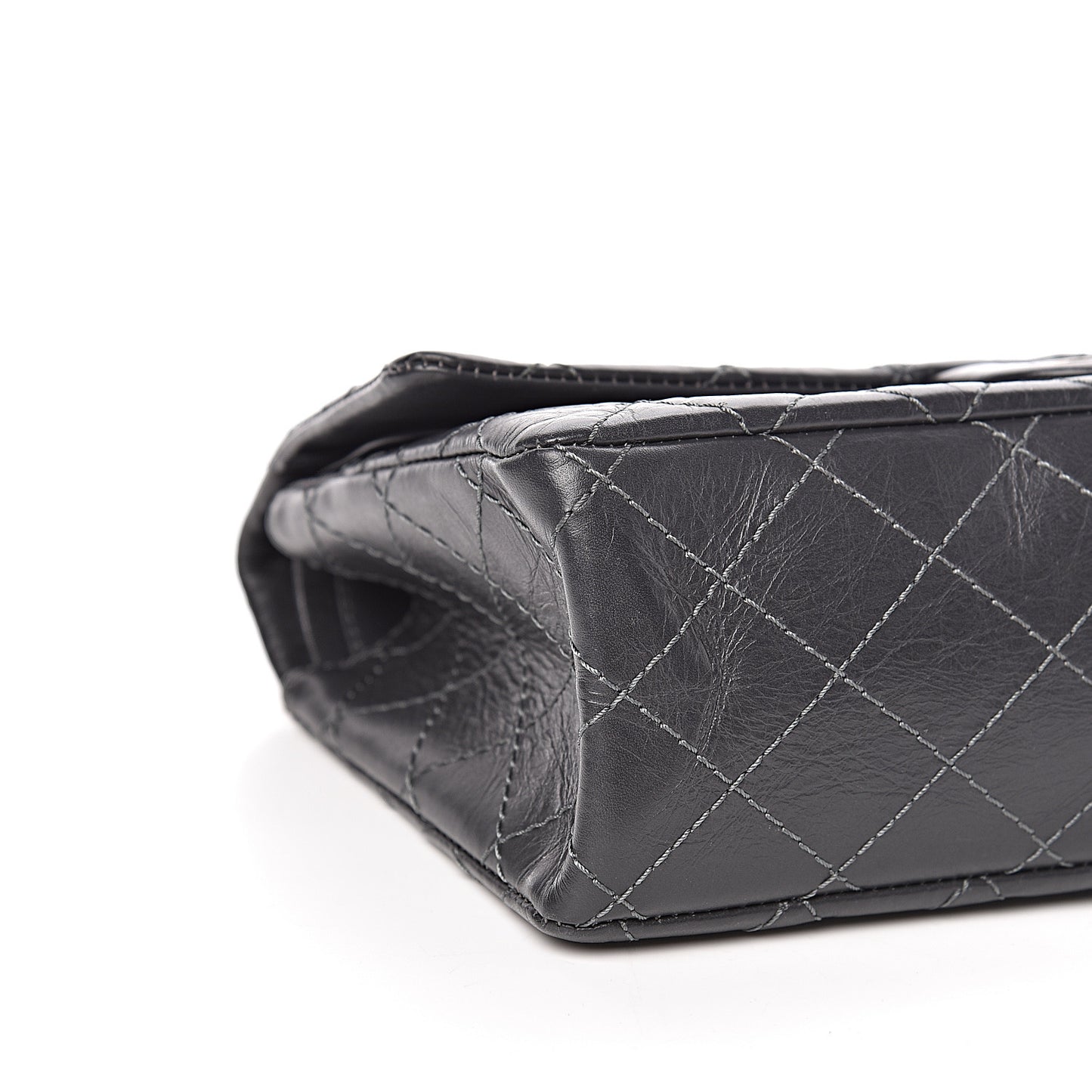 Aged Calfskin 2.55 Reissue 225 Flap Dark Grey