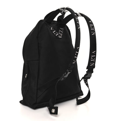 Valentino Garavani Nylon VLTN Logo Patch Backpack Black 3 of 9