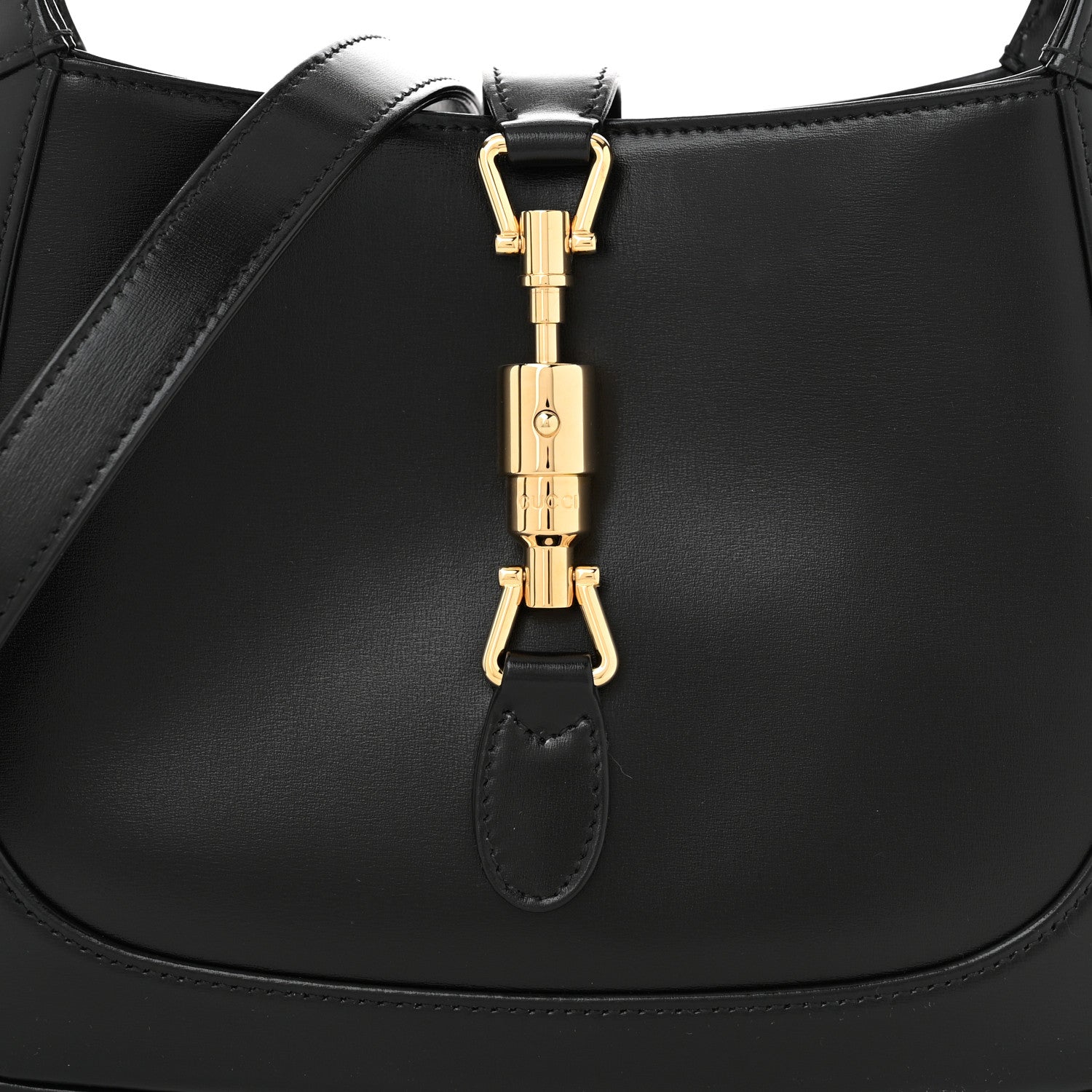 Gucci Boarded Dyana Lux Calfskin Small Jackie 1961 Hobo Black 8 of 10